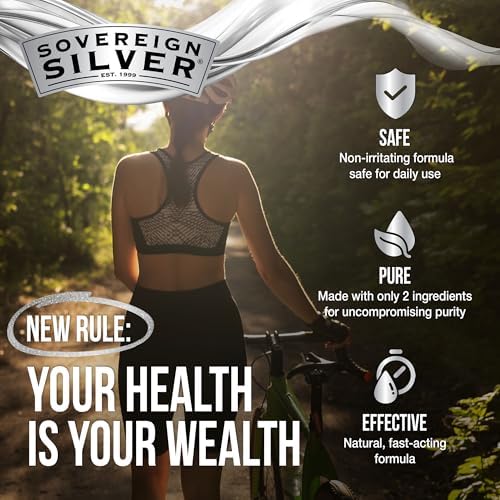 Sovereign Silver Sinus Relief Nasal Spray, 10 PPM Bio-Active Silver Hydrosol, Sinus Spray to Cleanse Mucus & Allergens, Drug-Free Nasal Cleanser, Non-Habit Forming – 1 fl oz (30mL)