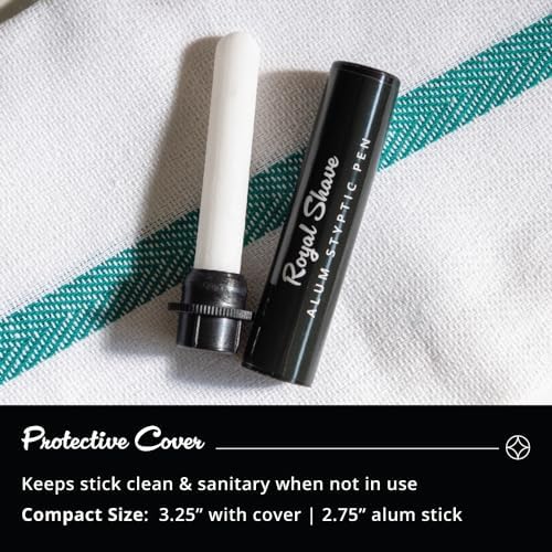 ROYAL SHAVE Alum Styptic Pen - Styptic Alum Stick for Post Shaving Irritation & Heals Accidental Cuts (0.35 oz) (1 PACK)