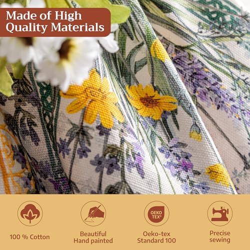 Maison d' Hermine Cloth Napkins Set of 4 100% Cotton Everyday Reusable Square Napkins Cloth Washable Dinner Party Wedding Restaurant Gifts for Mothers Day Spring/Summer(Fanny Lavender, 20" x 20")