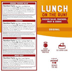 Bumble Bee Lunch On The Run Chicken Salad with Crackers Kit, 8.2 oz (Pack of 4) - Ready to Eat, Includes Crackers, Cookie & Mixed Fruit - Shelf Stable & Convenient Source of Protein, Easy Open Can