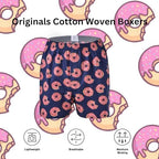 Mens Boxer Shorts for Men 100 Cotton Funny Sleep Short Inseam Woven Pattern Plaid Pajamas Multipacks