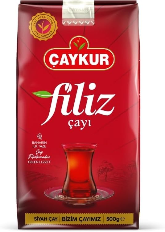 ÇAYKUR Filiz Black Tea, First Harvest Golden Tips, Loose Leaf Premium Tea, Best Flavor 500g / 17.6 Oz