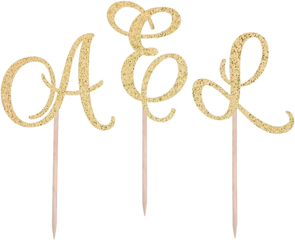 Initial Cupcake Picks ~ Any Letter (Set of 12)
