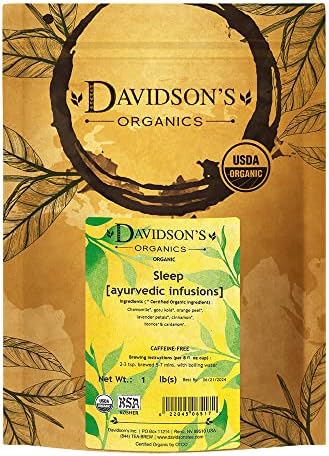 Davidson's Organics, Ayurvedic Infusions, Sleep, Loose Leaf Tea, 16-Ounce Bag