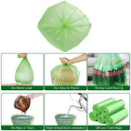 Biodegradable Trash Bags 4-6 Gallon, 100 Counts, Extra Thick Small Trash Bag Recycling Garbage Bags For Kitchen Bathroom Yard Office Wastebasket Car