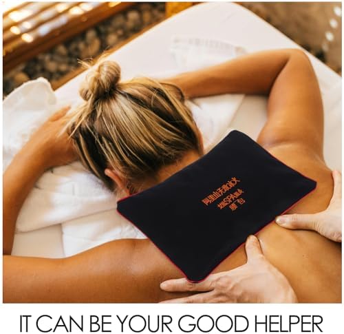 Mobestech Microwave Heating Pad Hot Salt Pack for Neck and Waist Reusable Thermal Compress Wrap for Shoulder Pain Relief and Muscle Relaxation 9.44X6.29 Inch