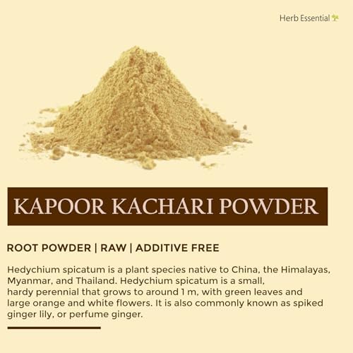 Herb Essential Kapoor Kachari Powder 3.52 Ounce (100g) Hedychium Spicatum roots 100% Pure & natural Spiked Ginger Lily, Shati Powder Extract - 3.52 oz 100g (Pack of 1)