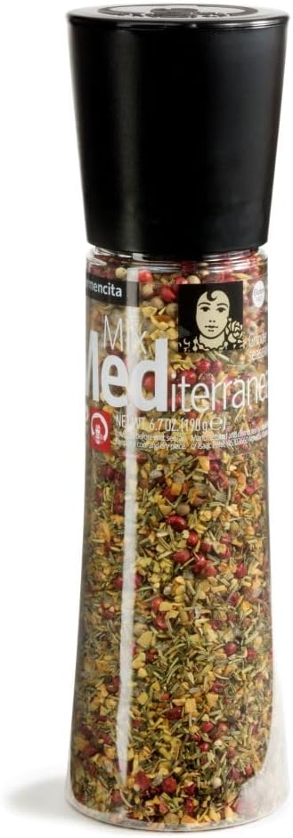 Carmencita. Mediterranean Salt Mix. Giant Grinder. 190g (6.7oz)