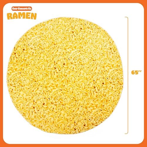 Cozy Concepts Co. Ramen Comfort Blanket by Relatable, Viral Trend Inspired, Looks Like a Giant Bowl of Ramen Noodles to Wrap Yourself Up In, Great for Room Decor or Gifts, Large Size 65” Throw Blanket