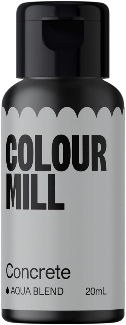 Colour Mill Aqua Blend Water-Based Food Coloring, 20 Milliliters Concrete