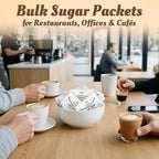 Sweetmo Sugar Packets 1000 Count – Pure Cane White Granulated Sugar Packets, Individual Wrapped, Bulk Packets for Coffee, Restaurants, Office, Cafés & Food Service