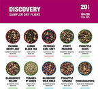 Tiesta Tea - Discovery Sampler Dry Flight Set, Loose Leaf, High to No Caffeine, Hot & Iced Up to 200 Cups, Tea Variety Pack with Green, Herbal, Black & Chai Brew, 20 Resealable Sample Pouches