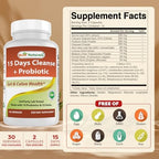 Best Naturals 15 Day Gut & Colon Cleanse + Probiotics for Women & Men with Senna, Cascara Sagrada & Psyllium Husk- 30 Capsules - Non-GMO & Gluten Free.