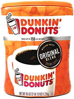 Dunkin Donuts Original Blend Ground Coffee - 90 oz Total - 45 oz Per Canister - Pack of 2 Canisters of Dunkin Donuts Ground Coffee - 100% Arabica Coffee - Medium Roast Coffee