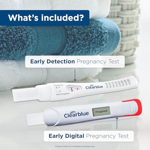 Clearblue Early Pregnancy Test Kit, at-Home Pregnancy Test Kit for Women, hCG Hormone Pregnancy Tests with Easy-to-Read Results, 2 Tests