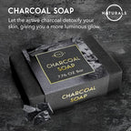 O Naturals Activated Charcoal Soap Bar for Men and Women - Detoxifying, Moisturizing, and Vegan - 4 oz