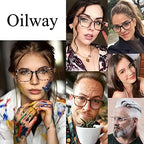 Blue-Light Blocking Glasses Computer Reading/Gaming/TV/Phones Glasses Fashion Anti Eyestrain Glasses for Women Men（A4 Gray + Transparent）