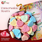 NY Spice Shop Conversation Hearts Candy - 1 Pound Heart Shaped Sweet Tarts Bulk - Ideal for Goodie Bags, Candy Bowls, Romantic Party Treats & Sweet Gifts for Loved Ones