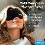 NEWGO 3D Cooling Sleep Mask, Weighted Cooling Gel Eye Mask for Sleeping, Cold Eye Mask, Hot Cold Therapy Blackout Sleep Mask for Puffiness, Dark Circles, Dry Eyes, Headaches and Stress Relief