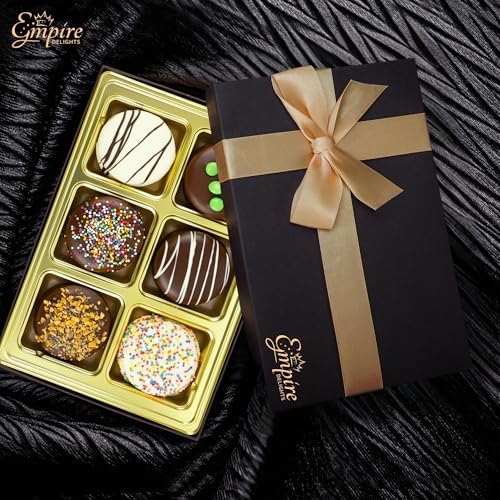 Easter Gourmet Chocolate Covered Cookies Gift Basket – 6 Count Spring Treats Hamper Stuffer Gifts Box – Holiday Treat for Men and Women, Cookie Gift Box for Family and Friends