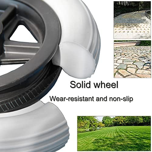 LIGUOYI 2 Pcs Wheelchair Front Caster, 6" 7" 8" Front Wheel & Solid Tyre, 2" (50 Mm) Hub Width, Wheel Replacement for Wheelchair, Replacement Rollator Accessories, Anti-Slip Rubber Wheel