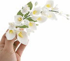 Global Sugar Art Calla Lily Cascade Sugar Cake Flowers Cake Topper Spray, White, 1Count by Chef Alan Tetreault
