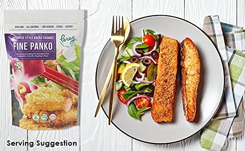 Pereg Extra Fine Japanese Panko Bread Crumbs (9 Oz) - Bread Crumbs for Coating & Stuffing - Coat Burger, Schnitzel, Vegetables, Meatballs - Kosher Certified - Resealable Packaging