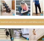 Stair Nosing 72in Anti-Slip Edge Protector - Vinyl Rubber, Waterproof Self-Adhesive Stair Edging for Outdoor & Indoor White