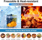 4 Pack 64oz Food Grade Plastic Buckets with Screw Lids & Handle, Reusable Storage Containers for Snacks, Salad, Sauce - Clear Freezer Safe Bucket Set