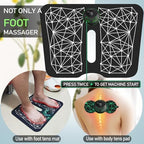 EMS Foot Massager Mat Acupressure for Neuropathy with Remote Control Legs Foot Stimulator Massager Machine Electric Pulse Pad for Muscle Relaxation Pain Relief 8 Modes 19 Levels Intensity
