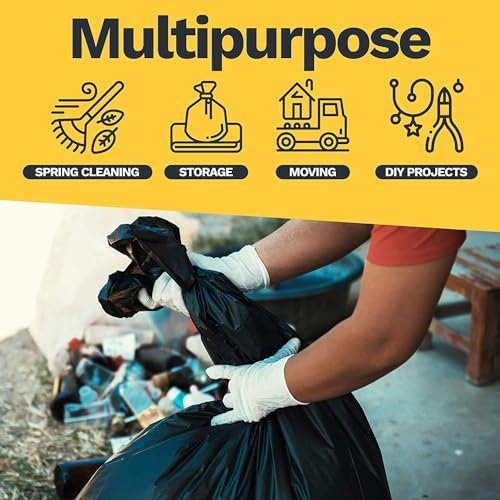 ToughBag 30-33 Gallon Trash Bags Heavy Duty (50 COUNT) 3 Mil Contractor Trash Bags – Heavy Duty Black Contractor Can Liners - Made In USA
