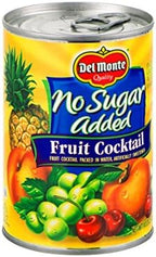 Del Monte MONTE No Sugar Added Fruit Cocktail, Canned Fruit, 12 Pack, 14.5 oz Can 2400013211