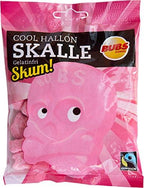 2 Bags x 90g of Bubs Godis Cool Hallonskalle Skum - Original - Swedish - Sour - Cool Raspberry Skull Foam - Gelatine Free - Wine Gums - Candy