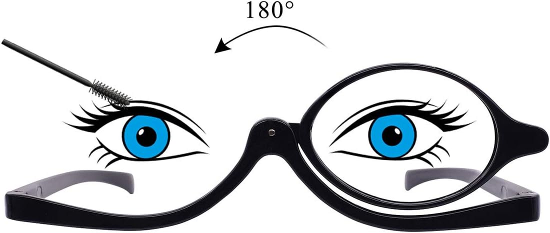 OCCI CHIARI Makeup Reading Glasses Flip Down Folding Cosmetic Readers for Women 1.0 1.5 2.0 2.5 3.0 3.5 4.0 5.0 6.0