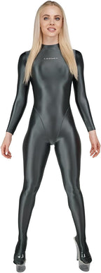 LEOHEX Full Bodysuit Womens Shiny Zentai Upgraded Fabric High Elastic Spandex Catsuit Soft & Comfortable