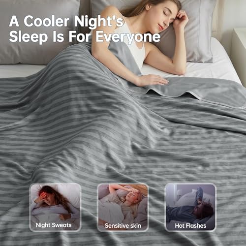 Guohaoi Cooling Blanket (90"x90"Queen Size) for Hot Sleepers and Night Sweats,100% Oeko-Tex Certified,Arc-Chill Q-Max >0.5 Cool Fiber,Ultra Cold Breathable,Comfortable,All-Season.