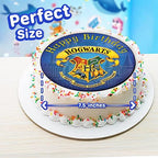 7.5 Inch Edible Cake Toppers – Magic School Themed Birthday Party Collection of Edible Cake Decorations