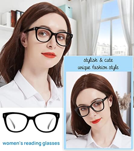 AEZUNI Retro Large Reading Glasses Women Stylish Fashion Readers 1.0 1.25 1.5 1.75 2.0 2.25 2.5 2.75 3.0 3.5 4.0 5.0 6.0