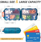 2 Pcs Pill Organizer with Medicine Labels, Portable Travel Medicine Daily Pill Container Organizer 7 Day Pill Case Storage Vitamin Fish Oil (White & Gray, 320 Medicine Lables)