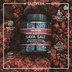 Saltverk Sea Salt -Gourmet, Icelandic, Hand Harvested and Sustainably Made - Lava 3.17 Oz