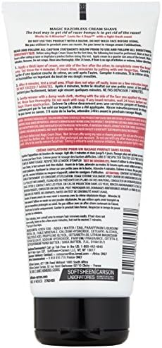 SoftSheen-Carson Magic Razorless Shaving Cream,Depilatory Hair Removal Cream for Body Hair,Extra Strength,Works in 4 Minutes for,6 oz,(Pack of 2)