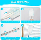 60 Count Disposable Duster Refills for Cleaning, for Swiffer Duster Refill, Multi-Surface Dusting Refills, Dusting Furniture, Blinds, Ceiling Fans, Helps Remove Allergens