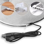 Yanmucy Electric Heated Foot Warmer USB Fast Heating Pad Soft Flannel Anti-Slip Foot Warmer Slippers for Men and Women (Grey)