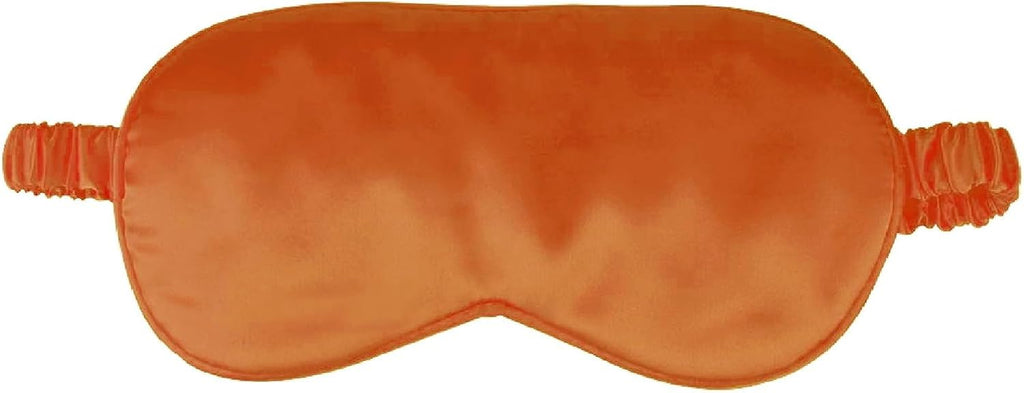 1 Pack Sleep Mask, Silk Eye Mask with Elastic Strap, Blindfold, Soft Silk Sleeping Mask for Girls, Women, Men (Orange)