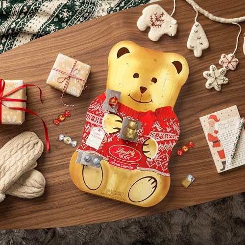 Lindt Teddy Christmas Advent Calendar Assorted Chocolate Candy Box, 7.2 oz.