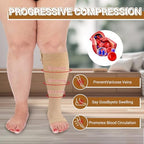 4 Pairs Zipper Compression Socks Women & Men, 15-20 Mmhg Compression Socks with Zipper, Medical Compression Toeless Lining Socks with Zipper for Varicose Veins, Edema, Recover