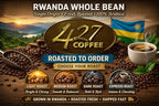 Rwanda Medium Roast Whole Bean Coffee – Fresh Roasted Single Origin Arabica Coffee Beans – Specialty Grade African Coffee – 12 oz – 427 Coffee