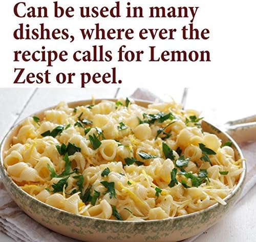The Spice Way Lemon Peel - Granules (4 oz) zest and rind without any preservatives. Fresh lemon zest or dried lemon peel for cooking, baking and tea