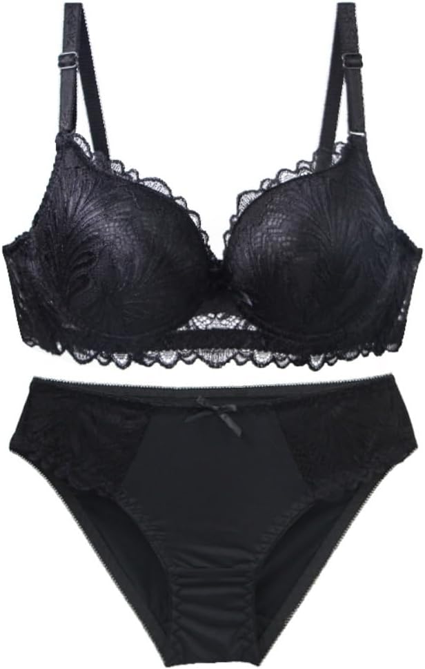 Womens Lingerie Set Floral Lace Bra and Panty Set 2 Piece