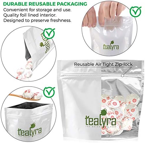 Tealyra - Pu Erh Menghai - Ripe Tuo Cha Mini Cakes - Puerh Tea - Individually Wrapped - 8-ounce (37-39pcs)